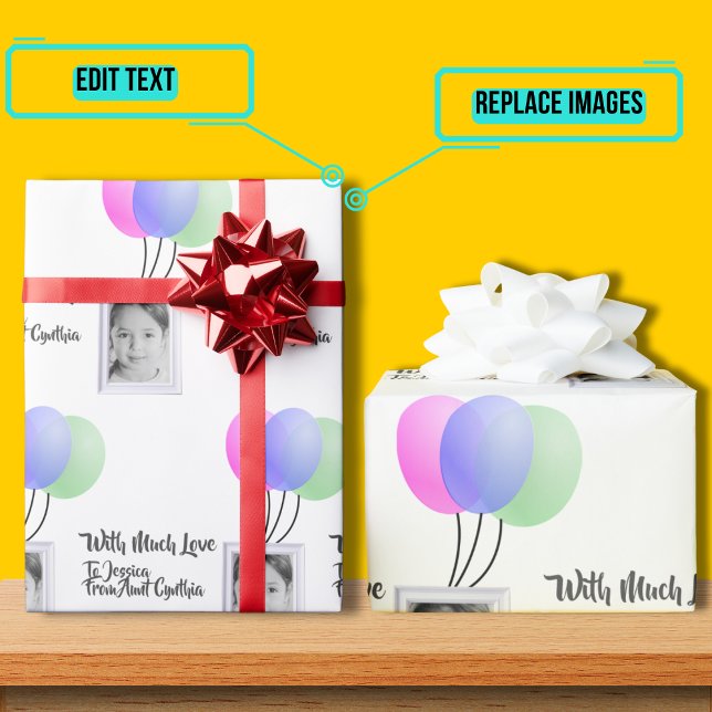 Foto-Rahmen mit Balloons Geschenkpapier (Please enjoy our design and see the others in the collection.)