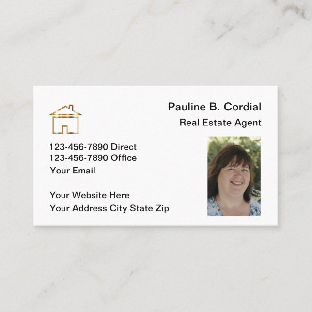 Foto Real Anwesen Business Cards Visitenkarte (Vorderseite)