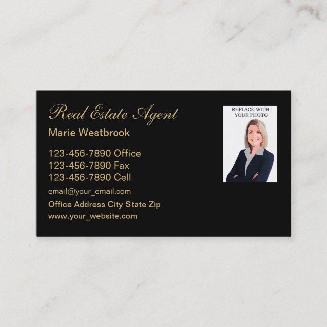 Foto Real Anwesen Business Cards Visitenkarte (Vorderseite)