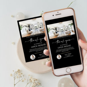 Foto Real Anwesen Open House Script Danke Karte