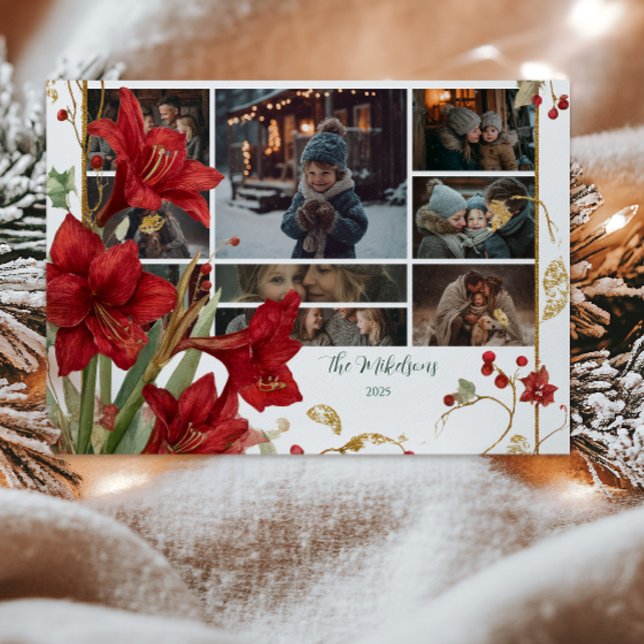 Foto Red Amaryllis Rustikale Weihnachten (Von Creator hochgeladen)