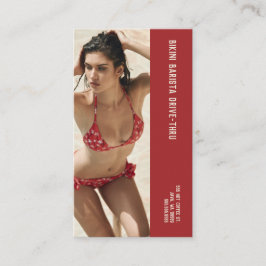 Foto Red Bikini Barista Doppelzahl Kaffee Treuekarte
