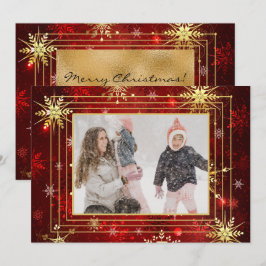 Foto Red Gold Snowflake Weihnachten Weihnachten