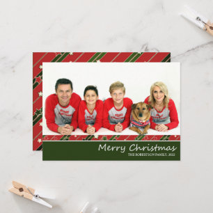 Foto Red Green   Weihnachtskarte für den Weihnacht Einladung