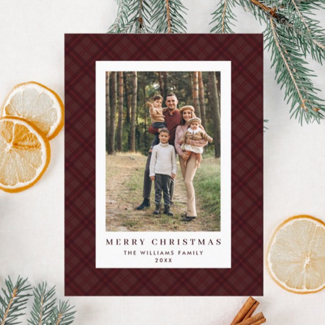 Foto Retro Karierter Grußurlaub Postkarte (Von Creator hochgeladen)