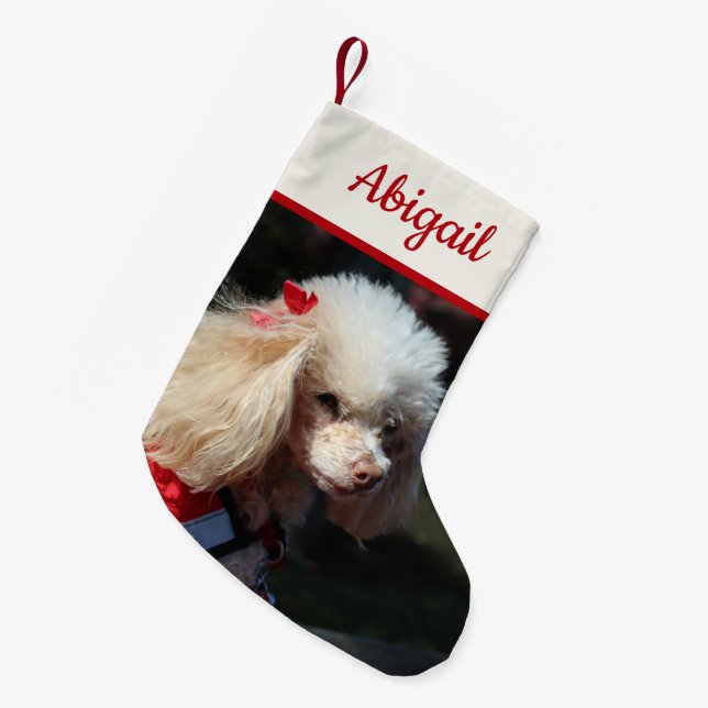 Foto Reversible Personalisiert Kleiner Weihnachtsstrumpf (Vorderansicht (hängend))