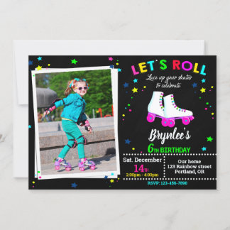 Foto Roller Einladung zum Geburtstag Sk8