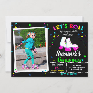 Foto Roller Skate Einladung Sk8 Party