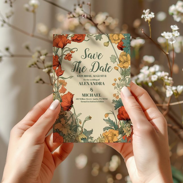 Foto Romantische Jugendstil-Hochzeit Save The Date (Von Creator hochgeladen)