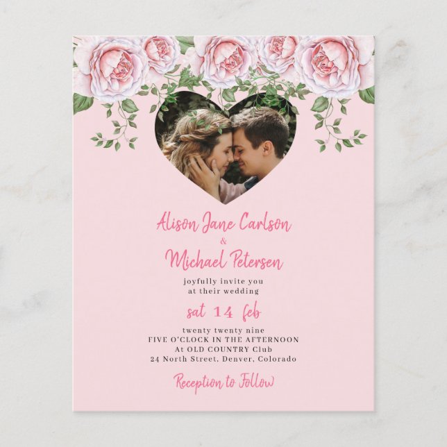 Foto Rosa Blütenhochzeit im Mittelalter Flyer (Vorne)