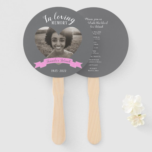 Foto-Rosa-Farbbandgebläse Fächer (Vorne und Hinten)