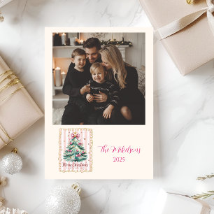 Foto Rosa Schleife Frohe Weihnachten