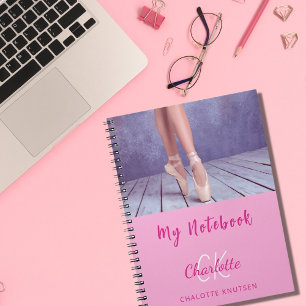 Foto Rosa weiße Monogramm Notizblock