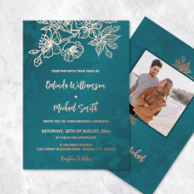 FOTO Rose Gold Aquamarine Blumenhochzeit