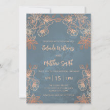 Foto Rose Gold Dusty Blue Wedding