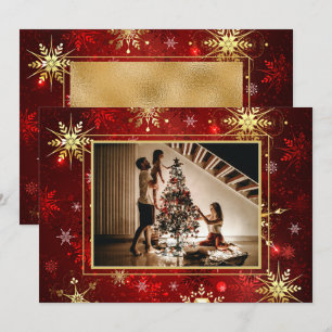Foto Rot Gold Schneeflocke Weihnachten Xmas Urlaub