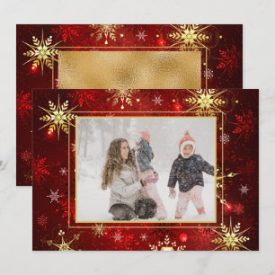 Foto Rot Gold Schneeflocke Weihnachten Xmas Urlaub