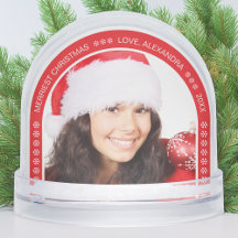 Foto Rote Arch Fröhlichste Weihnachten Weiße Schne
