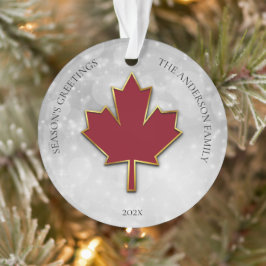 Foto Roter Ahornleder Ornament