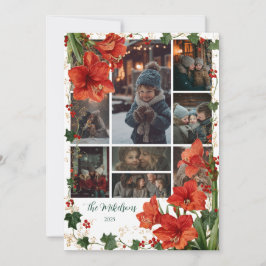 Foto Rustic Red Amaryllis Weihnachten