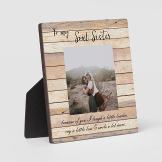 Foto Rustic Wood Plaque Soul Sister Foto Fotoplatte