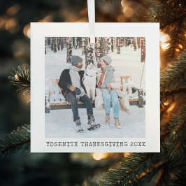 Foto-Sake-Glas-Typ für Familienurlaub Ornament Aus Glas