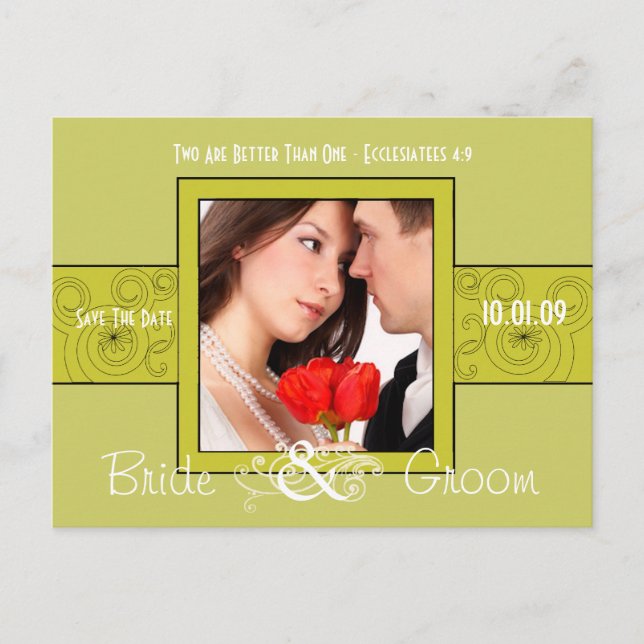 Foto Save the Date Ankündigungspostkarte (Vorderseite)
