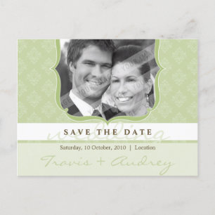 FOTO SAVE THE DATE :: Bilderrahmen-Eleganz 5 Ankündigungspostkarte