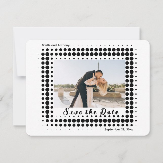Foto Save the Date Card Bride Groom Wedding Day (Vorderseite)