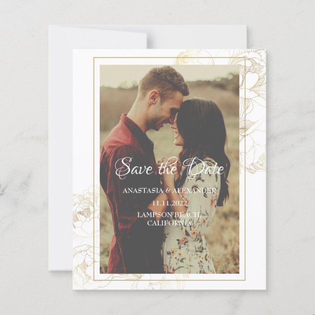 Foto SAVE THE DATE der Einladung. (Vorderseite)