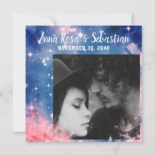 *~* Foto Save the Date Himmelsstars hochladen (Vorderseite)