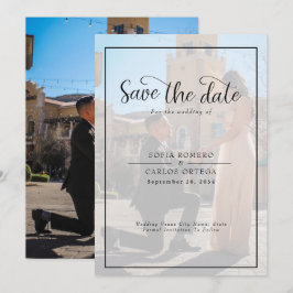 Foto Save the Date Hochzeit Einladung