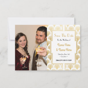 Foto Save The Date Hochzeitsfeier 1920er Art Deco