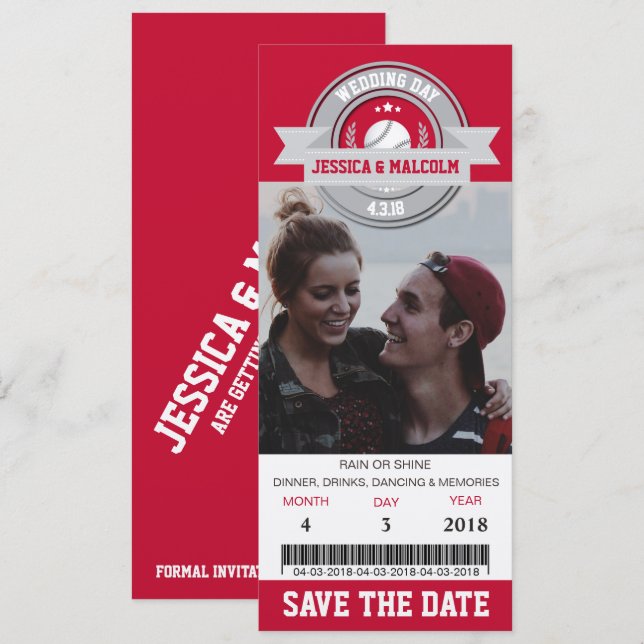Foto Save the Date Hochzeitsportkarte Einladung (Vorne/Hinten)