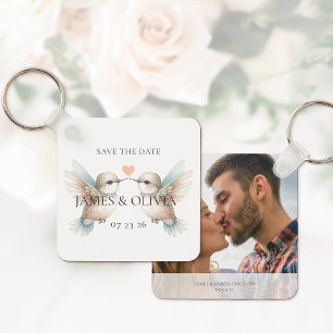 Foto-Save-the-Date-Hochzeitsschlüsselanhänger Schlüsselanhänger