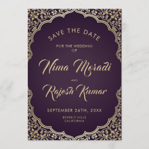 Foto Save the Date, indische Hochzeit, Schwarz, Go Save The Date