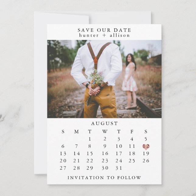 Foto Save the Date Kalender (Vorderseite)