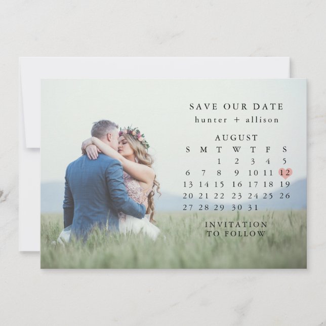 Foto Save the Date Kalender (Vorderseite)
