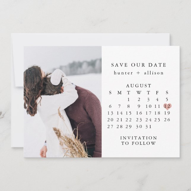 Foto Save the Date Kalender (Vorderseite)