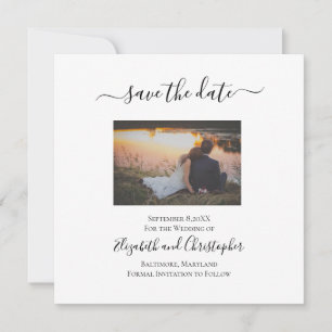 Foto Save The Date Karte Elegant Formal Trendig