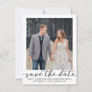 Foto-Save the Date-Karte mit weißer Grenze Save The Date