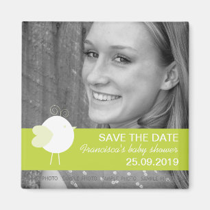 Foto-Save the Date Kühlschrankmagnet-Baby-Duschen Magnet
