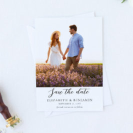Foto Save the Date Minimalistisch Elegante QR-Hoch