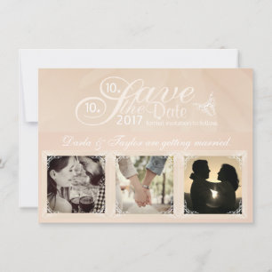 Foto Save the Date mit Monogramm bluten Einladung