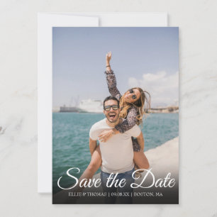 Foto Save the Date Moderne Schrift Einfach Einladung