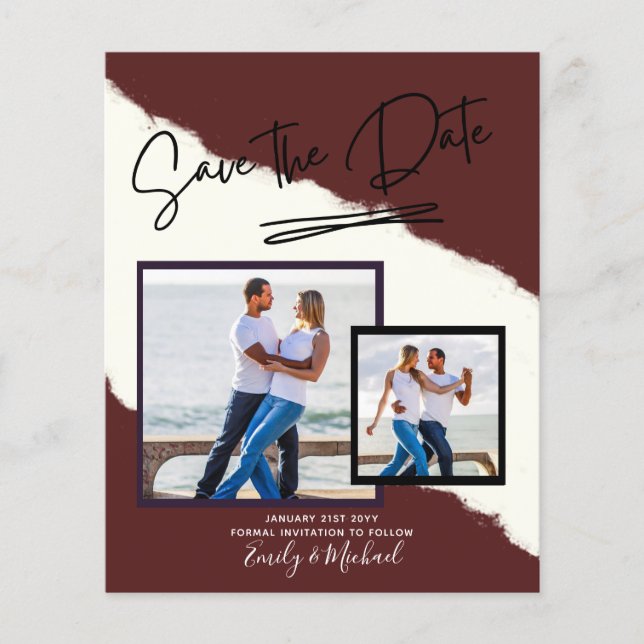 FOTO Save the Date - Modernes, handgeschriebenes S Flyer (Vorne)