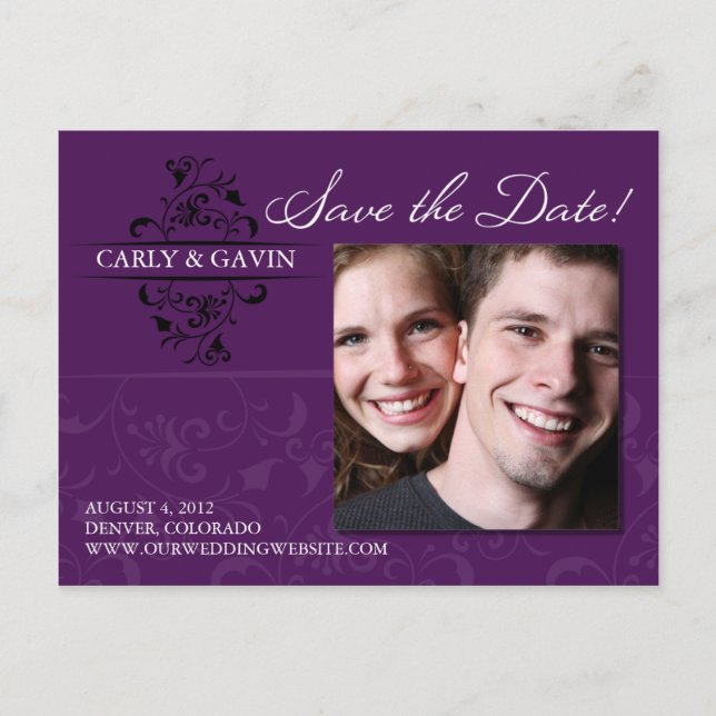 Foto Save the Date Postkarte (Vorderseite)