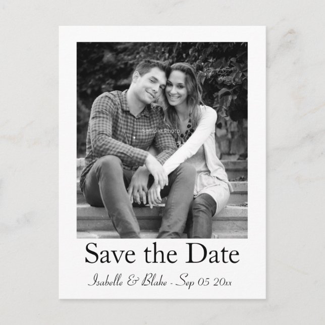 Foto Save the Date Postkarte (Vorderseite)