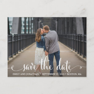 Foto Save the Date Postkarte, Landschaftsbild Postkarte