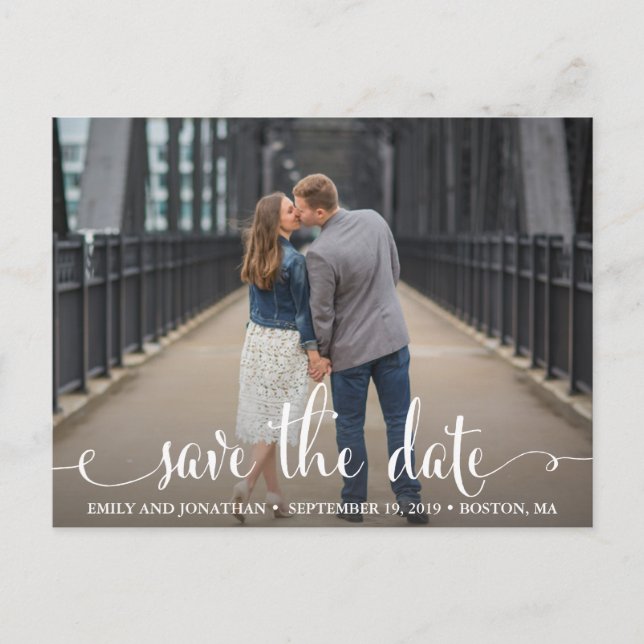 Foto Save the Date Postkarte, Landschaftsbild Postkarte (Vorderseite)
